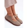 Moteriškos zomšinės barefoot balerinos Zazoo 021 Cappuccino