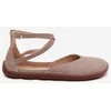 Moteriškos zomšinės barefoot balerinos Zazoo 320, cappuccino