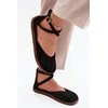 Moteriškos zomšinės barefoot balerinos Zazoo 320, juodos