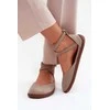 Moteriškos zomšinės barefoot balerinos Zazoo 320, cappuccino