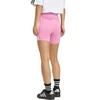 Moterų adidas Essentials 3-Stripes aukšto liemens dviratininko šortai, rožiniai, KT1625