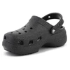 Moterų klumpės CROCS CLASSIC PLATFORM GLITTER CLOG W, juodos, 207241-001