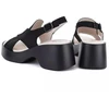 Moterų odinės basutės ant juodos platformos S.Barski 7005