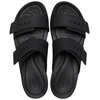 Moterų šlepetės per pirštą Crocs Brooklyn Buckle Low, juodos spalvos 211215 001