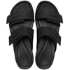 Moterų šlepetės per pirštą Crocs Brooklyn Buckle Low, juodos spalvos 211215 001