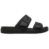 Moterų šlepetės per pirštą Crocs Brooklyn Buckle Low, juodos spalvos 211215 001