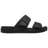 Moterų šlepetės per pirštą Crocs Brooklyn Buckle Low, juodos spalvos 211215 001