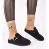 Mule juodos su dekoratyvine sagtimi Atoria – elegancijai ir patogumui vasaros dienomis.