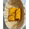 Muslino patalynės komplektas su raukinuku, 2 dalių, honey-yellow