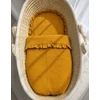 Muslino patalynės komplektas su raukinuku, 2 dalių, honey-yellow