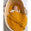 Muslino patalynės komplektas su raukinuku, 2 dalių, honey-yellow