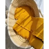 Muslino patalynės komplektas su raukinuku, 2 dalių, honey-yellow