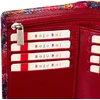 NADIA Moteriškas raudonas odinis piniginė su 11 kortelių BajuBaj RFID