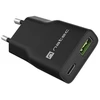 NATEC RIBERA GAN SLIM MAINS CHARGER 1× USB-A + 1× USB-C 20W Juodas