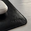 Solier Accessories Natūralios odos pelės kilimėlis Solier SA42 - Juodas