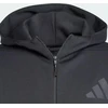 Naujas "Adidas" ZNE vyriškas juodas džemperis su gobtuvu ir pilnu užtrauktuku - JE7538