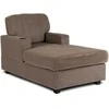 NEO smėlio spalvos apmušta moderni sofa-lovos fotelis