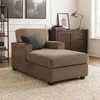 NEO smėlio spalvos apmušta moderni sofa-lovos fotelis