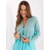 Nėriniuotas mėtų spalvos dviejų dalių komplektas poilsiui