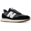 New Balance vyriški sportbačiai, zomšos odos laisvalaikio sportiniai bateliai, juodi (MS237GA)