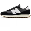 New Balance vyriški sportbačiai, zomšos odos laisvalaikio sportiniai bateliai, juodi (MS237GA)
