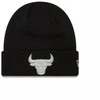 New Era NBA Chicago Bulls Metalinė Juoda Megzta Kepurė Su Atvartu - 60691272