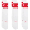 Nike Everyday Elevated Crew kojinės, 3 poros, baltos ir raudonos, IM7949 900