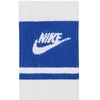 Nike Everyday Elevated ilgos kojinės, 3 poros, baltos ir mėlynos spalvos, IM7949 904