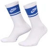 Nike Everyday Elevated ilgos kojinės, 3 poros, baltos ir mėlynos spalvos, IM7949 904