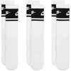 Nike Everyday Elevated ilgos kojinės, 3 poros, baltos ir juodos spalvos, IM7949 901