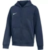 Nike Park 26 Fleece Džemperis su gobtuvu ir pilnu užtrauktuku vaikams, tamsiai mėlynas IB1232 410