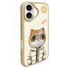 Dėklas Nimmy Apple iPhone 16 6.1" chaki spalvos, „Cool&Cute 2.0“ katės spalvos