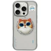 Nimmy Glasses Dėklas „Cool Cat“ MagSafe, skirtas „iPhone 16 Pro“ - Pilkas