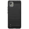 Hurtel Carbon silikoninis dėklas skirtas Nokia C110 – juodos spalvos