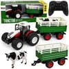 Lean Toys Nuotoliniu būdu valdomas traktorius 1:24 su priekaba