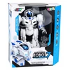 Nuotoliniu būdu valdomas žaislinis robotas, baltas ir mėlynas