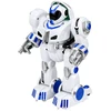 Nuotoliniu būdu valdomas žaislinis robotas, baltas ir mėlynas