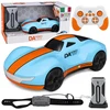 Lean Toys Nuotoliniu būdu valdomas automobilis su valdymu gestais ir dūmų efektu, mėlynas ir oranžinis, 24,2 × 13 × 8 cm