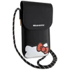 Hello Kitty HKOWBPSCKEK juodos spalvos odinė rankinė su paslėpta kačiuko virvele