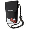 Hello Kitty HKOWBPSCKEK juodos spalvos odinė rankinė su paslėpta kačiuko virvele