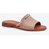 Odinės basutės tamsiai smėlio spalvos Shoes