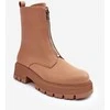 Odiniai batai su užtrauktuku plokščiu kulnu Camel Vimal BSB27618