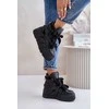 Odiniai moteriški sportbačiai ant masyvios platformos CheBello 4561 juodi