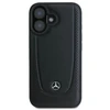 Mercedes MEHCP16SARMBK Apple iPhone 16 6.1″ juoda/juodos spalvos kietas dėklas Leather Urban