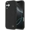 Original dėklas MERCEDES Leather Large Laurel Leave MagSafe skirtas Apple iPhone 17 juodos spalvos
