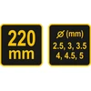 Vorel ODOS SKYLIŲ PRAMUŠTUVAS ODUI, 220 MM (43600)