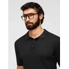 Ombre&amp;Edoti vyriški slim fit polo marškinėliai, juodi