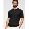 Ombre&amp;Edoti vyriški slim fit polo marškinėliai, juodi