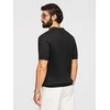 Ombre&amp;Edoti vyriški slim fit polo marškinėliai, juodi