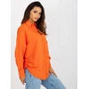 Oranžiniai oversize marškiniai su sutraukimais